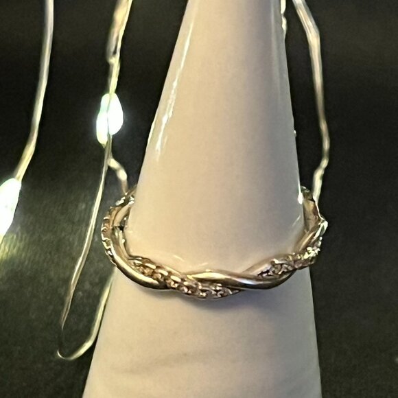 Jewelry - Sterling Silver & Cubic Zirconia Eternity Band – Size 7.75, Stamped 925